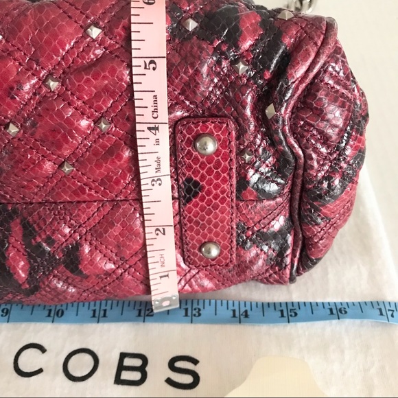 Marc Jacobs STAM Bag Python Bordeaux Studded wTags - Picture 14 of 17
